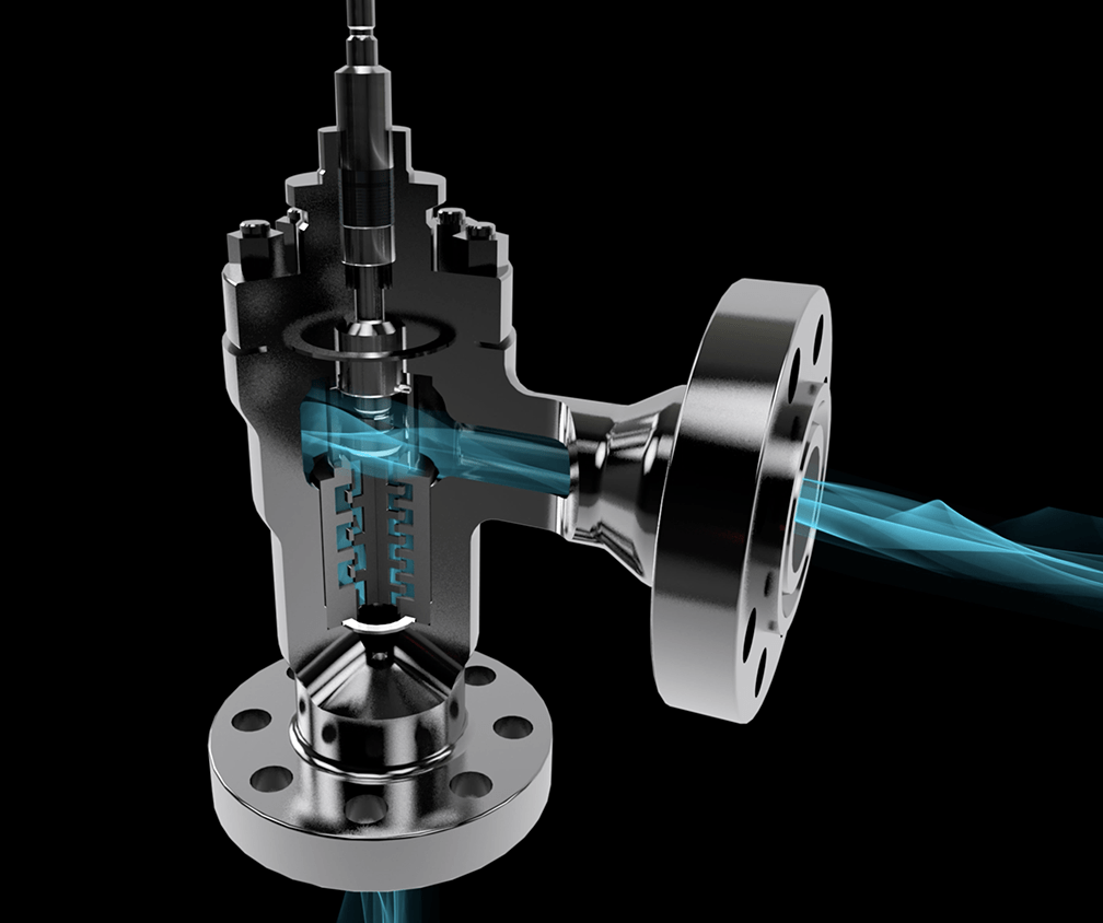 EroSolve Metamorphic Trim (MMT) uses a unique self-cleaning design and velocity control methodology throughout the whole fluid passage, reducing the risk of damage and clogging.