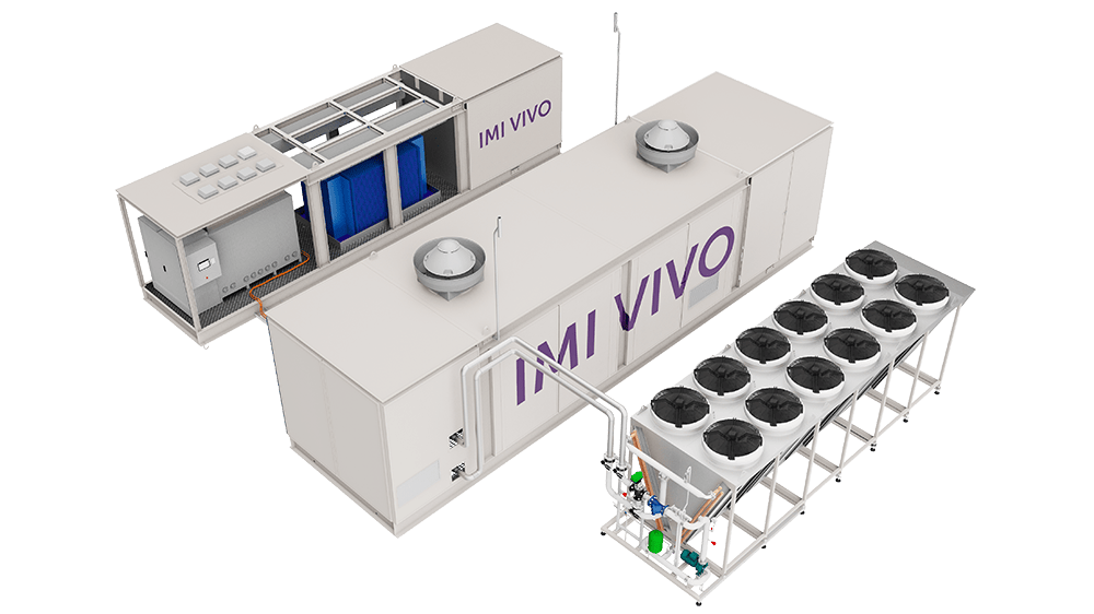 Full IMI VIVO electrolyser assembly showcasing its compact, safety-oriented design for green hydrogen production.